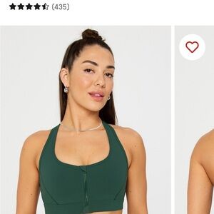 Fabletics Deep Green Sports Bra